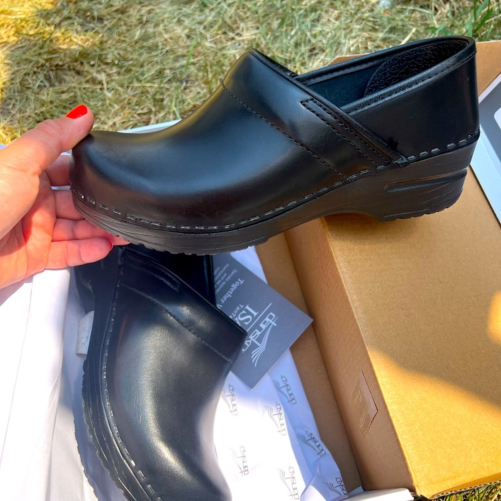 Dansko black clogs , size 37